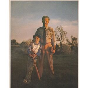 1991  Father Son Vintage Print Ad Haggar Slacks Baseball Americana Lifestyle
